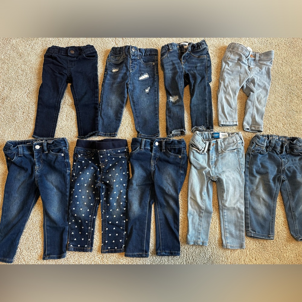 18 month toddler girl jean lot